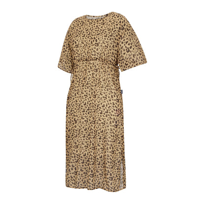 Yellow-Brown - Side - Regatta Womens-Ladies Avorno Abstract Leopard Print Kaftan