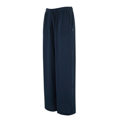 Navy - Side - Regatta Womens-Ladies Elbrie Plain Trousers