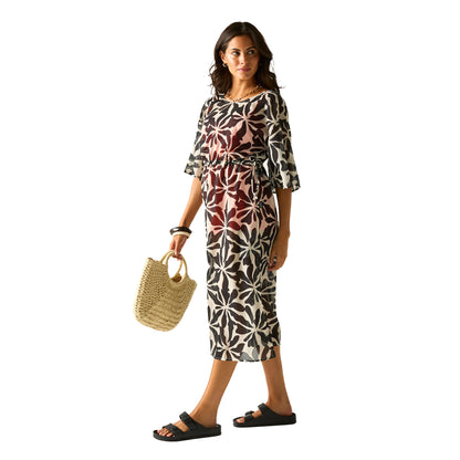 Multicoloured - Pack Shot - Regatta Womens-Ladies Avorno Abstract Floral Kaftan