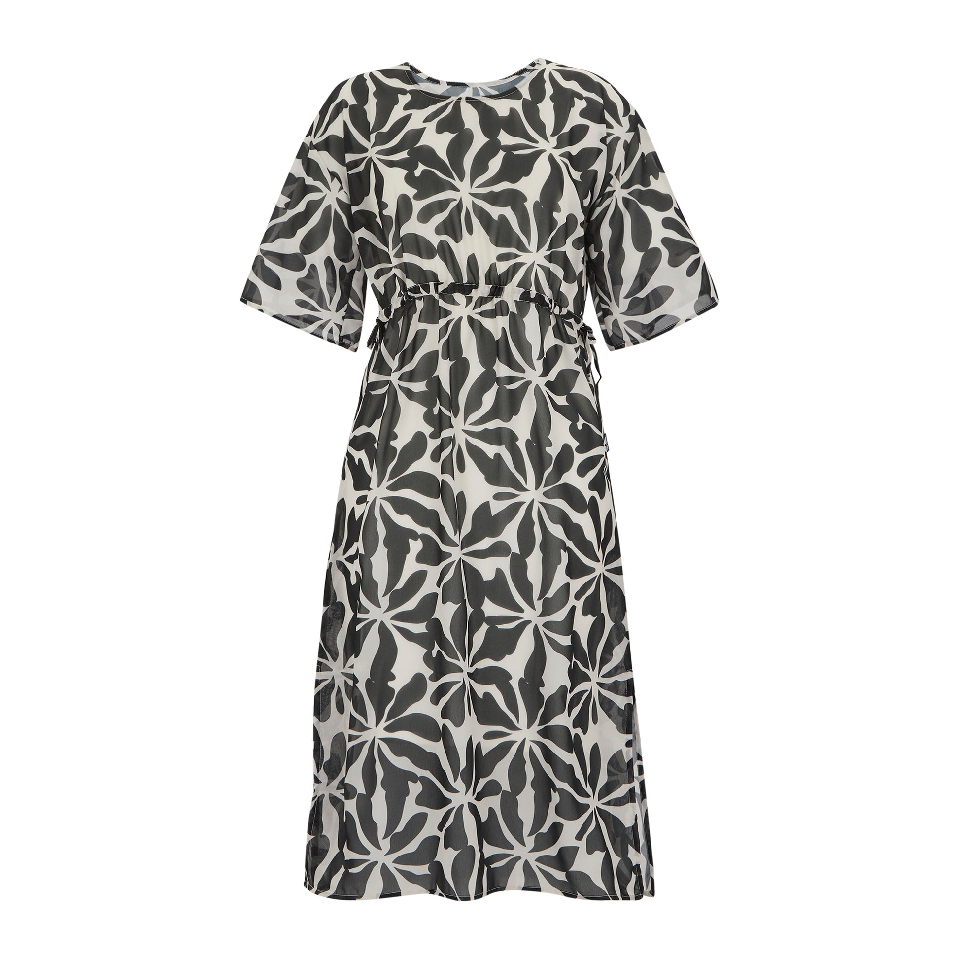 Black-White - Front - Regatta Womens-Ladies Avorno Abstract Floral Kaftan