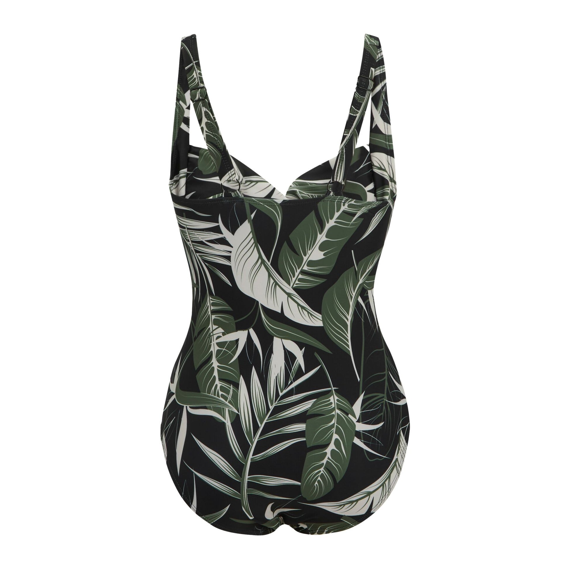 Dark Tropical - Back - Regatta Womens-Ladies Sakari Tropical Tummy Control One Piece Swimsuit