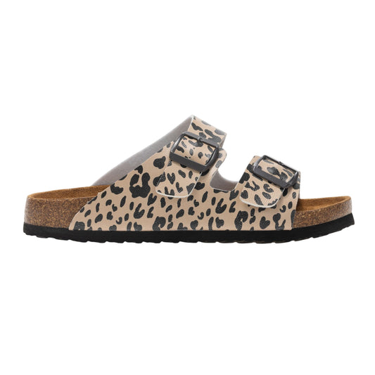 Leopard - Front - Regatta Womens-Ladies Mia Leopard Print Double Strap Sandals