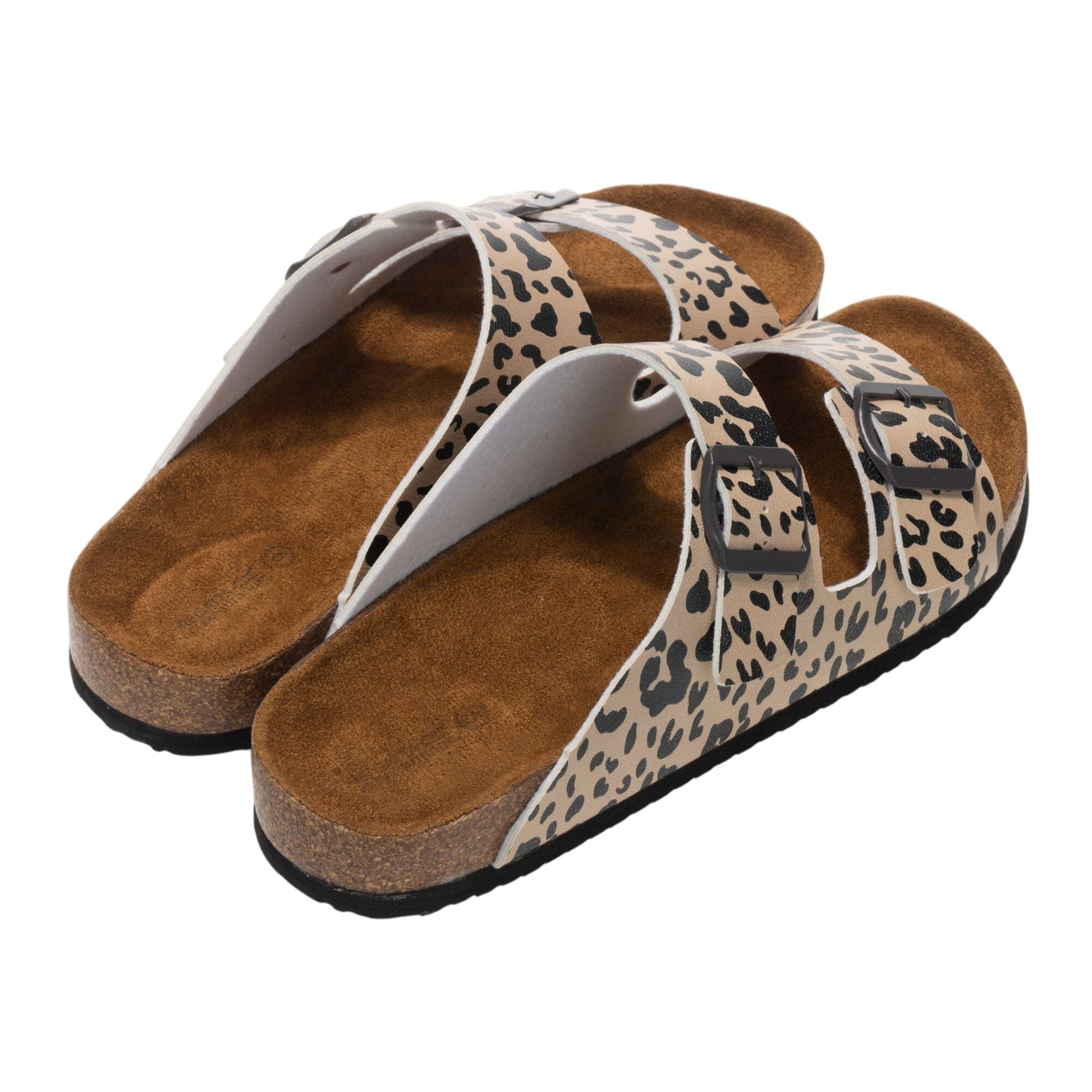Multicoloured - Side - Regatta Womens-Ladies Mia Leopard Print Double Strap Sandals