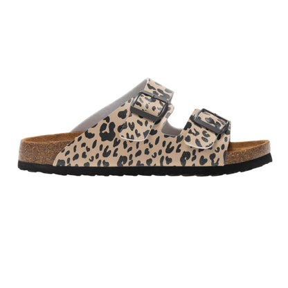 Multicoloured - Lifestyle - Regatta Womens-Ladies Mia Leopard Print Double Strap Sandals