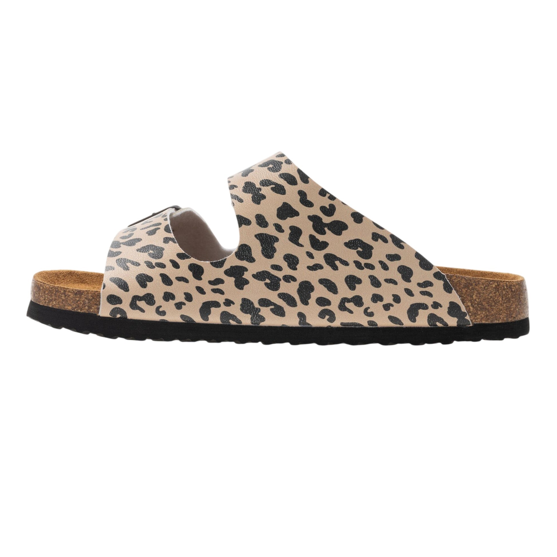 Multicoloured - Pack Shot - Regatta Womens-Ladies Mia Leopard Print Double Strap Sandals