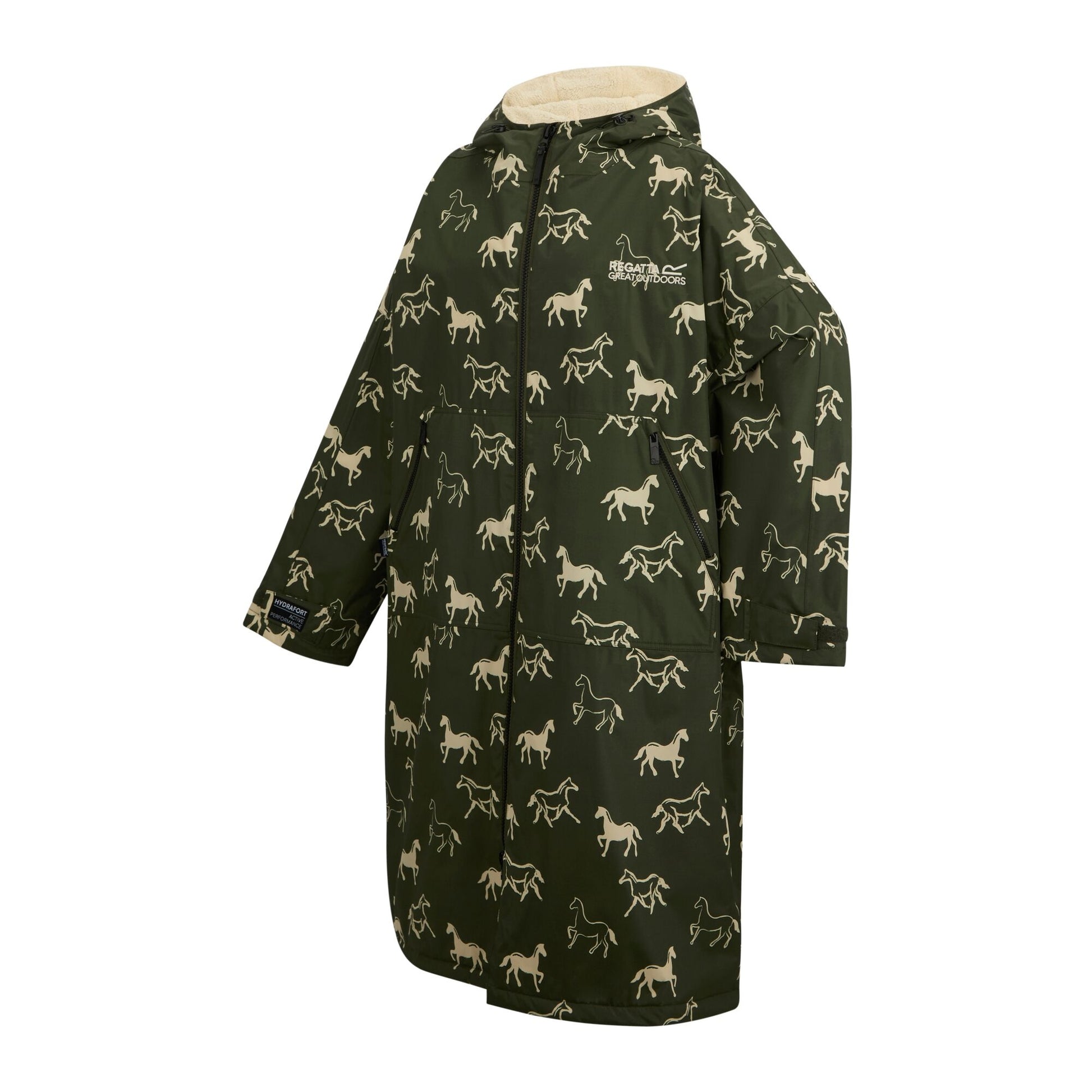 Dark Khaki - Side - Regatta Unisex Adult Horse Waterproof Changing Robe