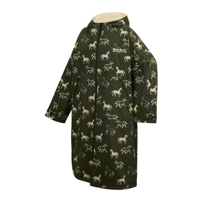 Dark Khaki - Side - Regatta Unisex Adult Horse Waterproof Changing Robe
