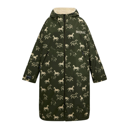 Dark Khaki - Front - Regatta Unisex Adult Horse Waterproof Changing Robe
