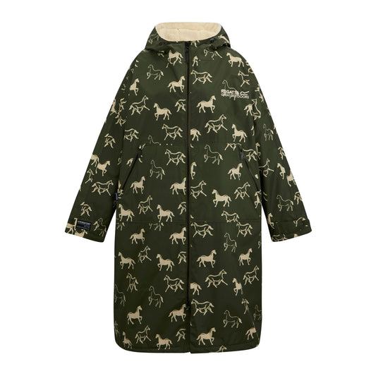 Dark Khaki - Front - Regatta Unisex Adult Horse Waterproof Changing Robe