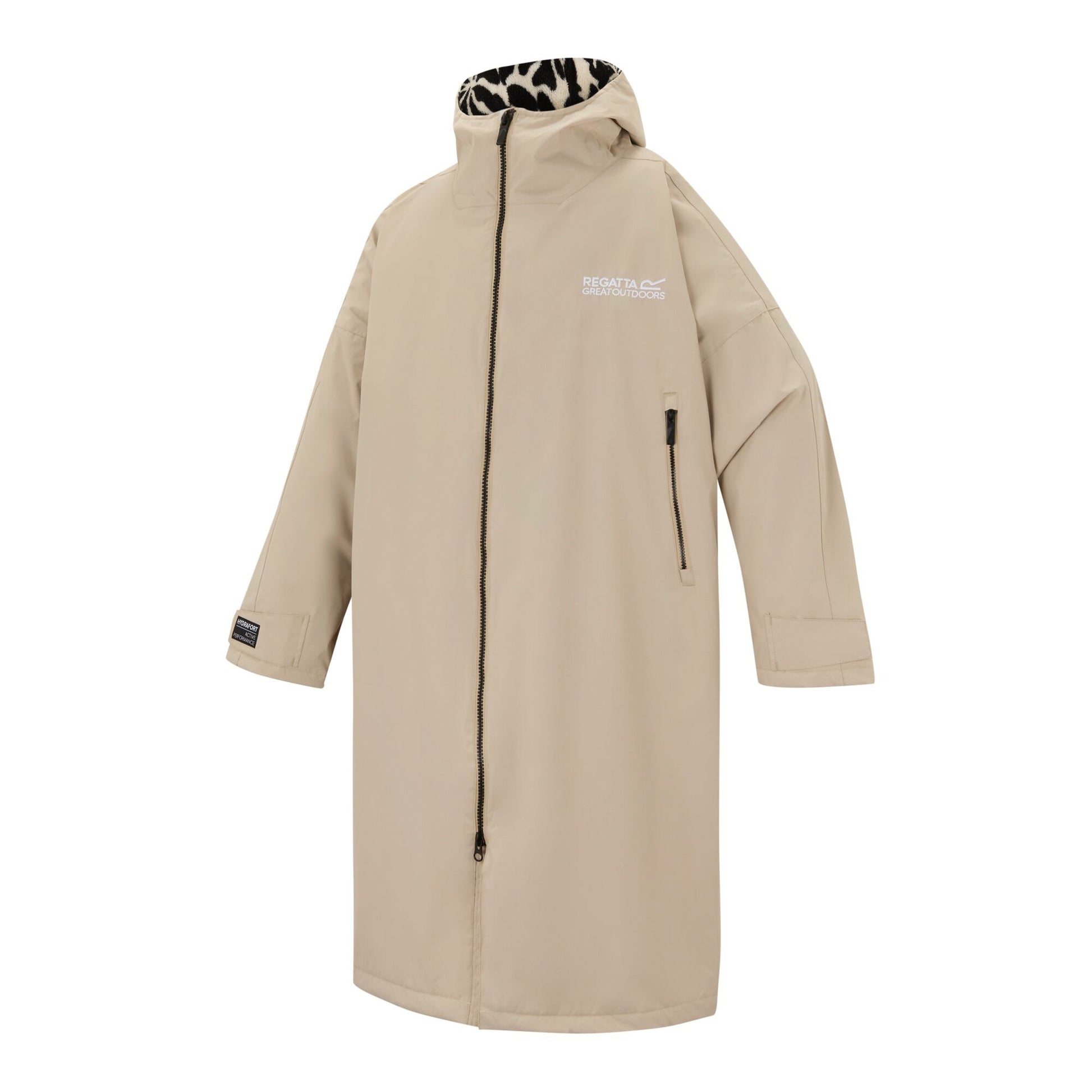 White Pepper - Side - Regatta Unisex Adult Abstract Floral Waterproof Changing Robe