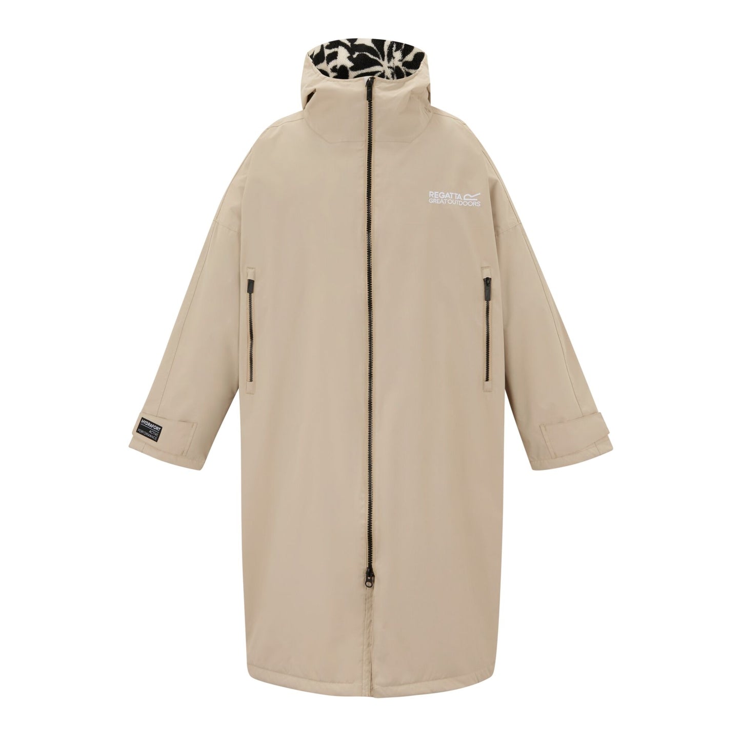 White Pepper - Front - Regatta Unisex Adult Abstract Floral Waterproof Changing Robe