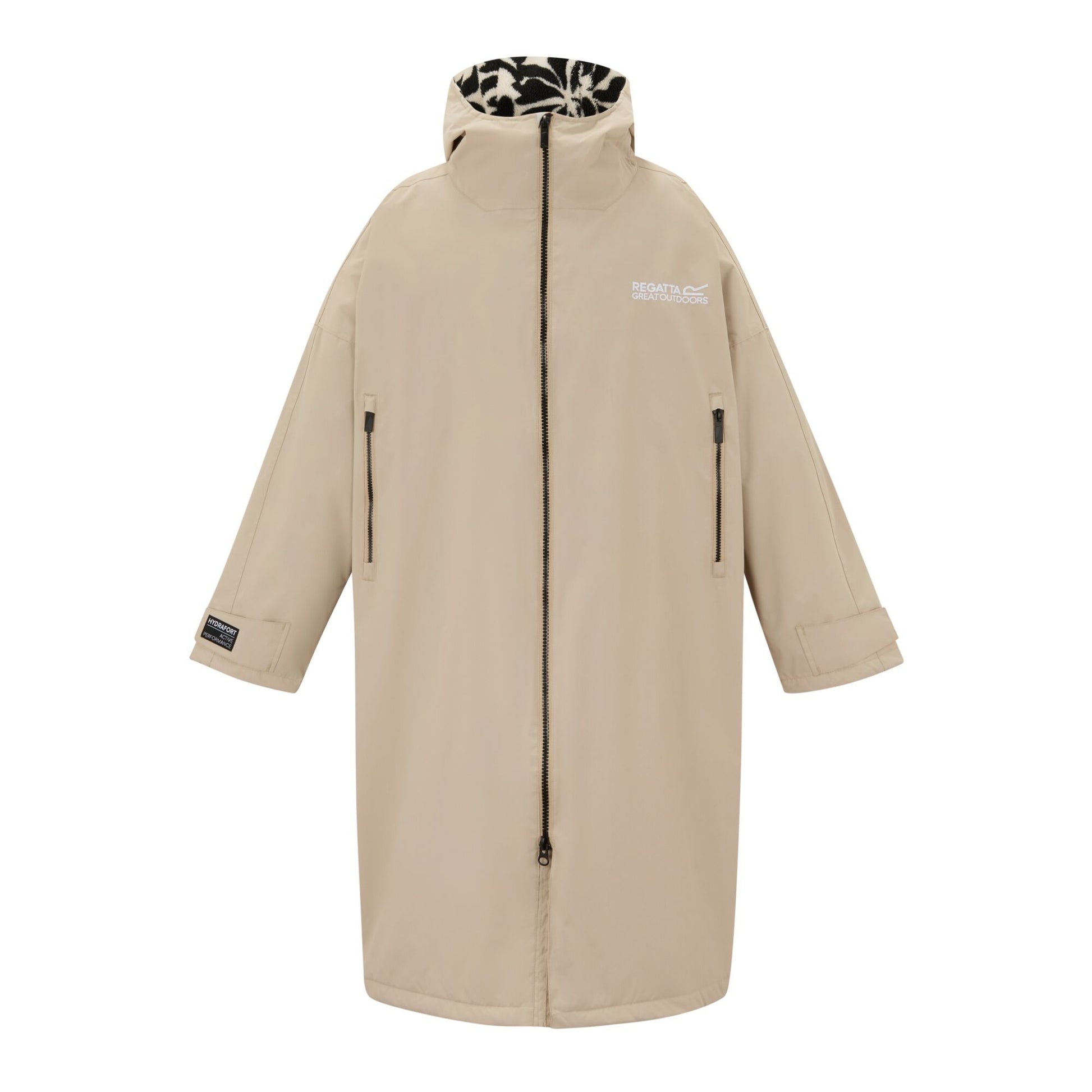 White Pepper - Front - Regatta Unisex Adult Abstract Floral Waterproof Changing Robe