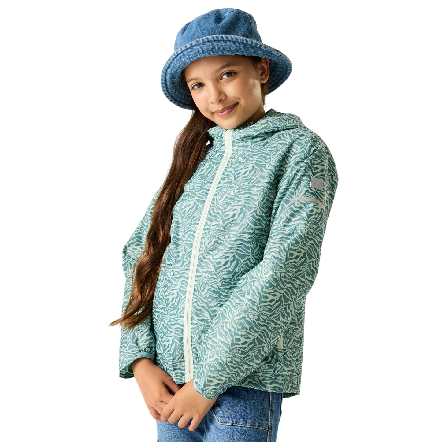 Ocean Mist - Lifestyle - Regatta Childrens-Kids Animal Print Waterproof Jacket