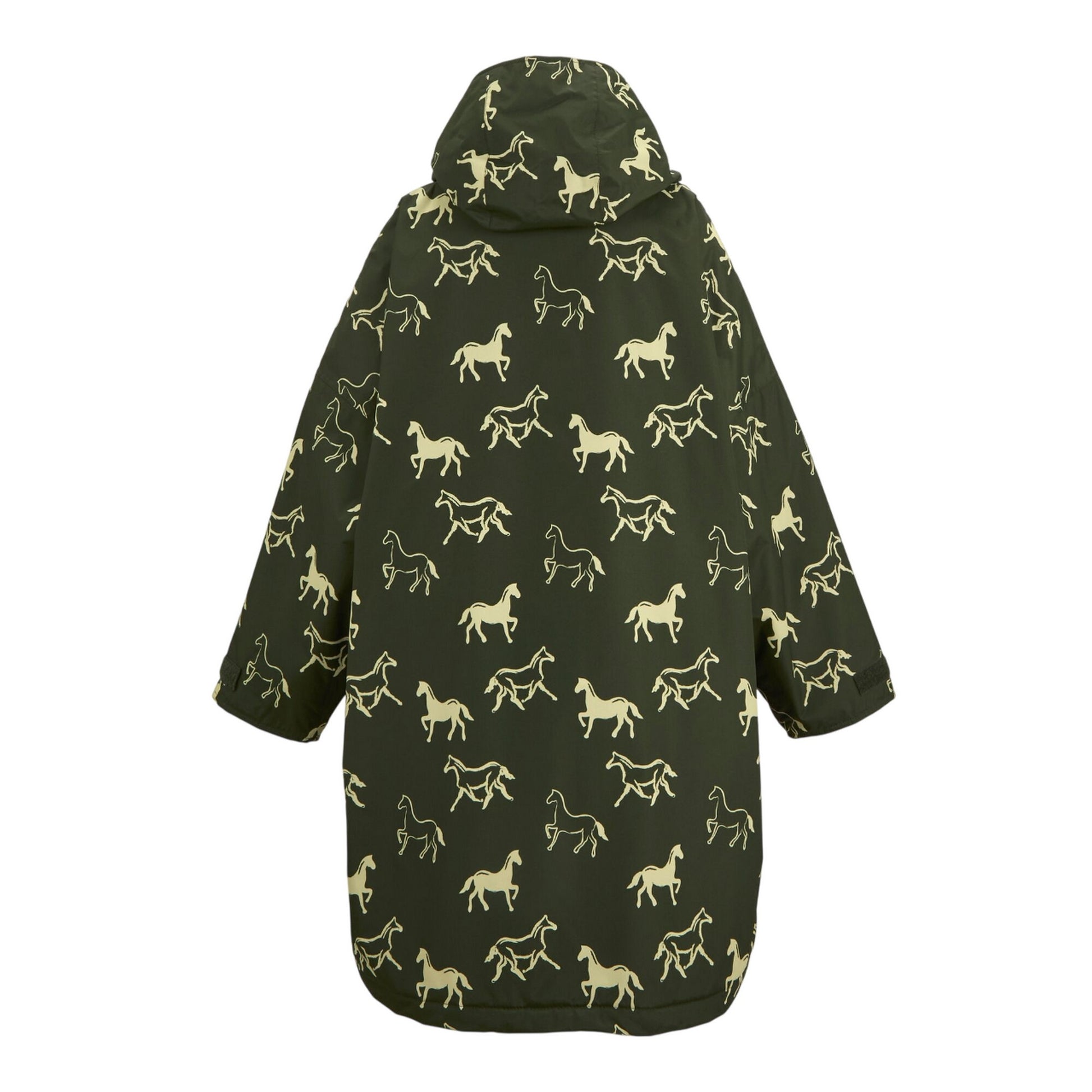 Dark Khaki - Back - Regatta Childrens-Kids Horse Waterproof Changing Robe