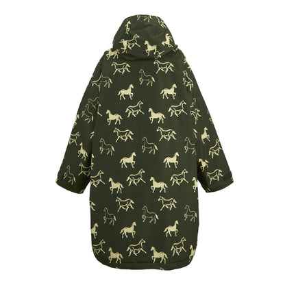 Dark Khaki - Back - Regatta Childrens-Kids Horse Waterproof Changing Robe
