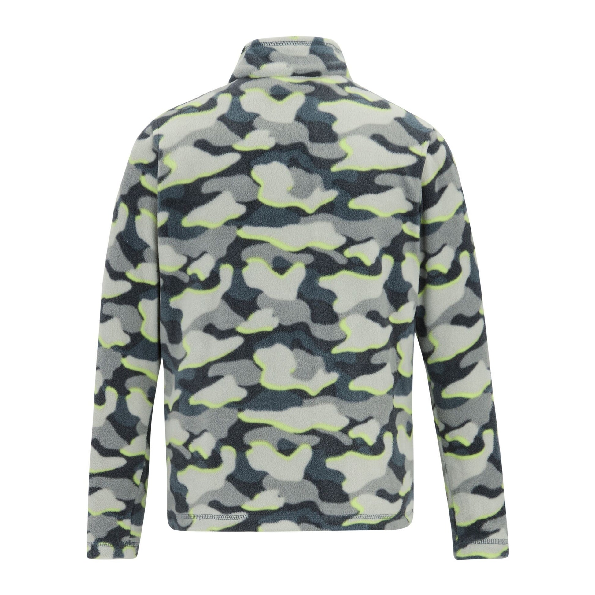Dark Storm - Back - Regatta Childrens-Kids Hot Shot II Camo Fleece Top