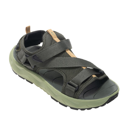 Dark Khaki-Wood Brown - Front - Regatta Mens Lito Sandals