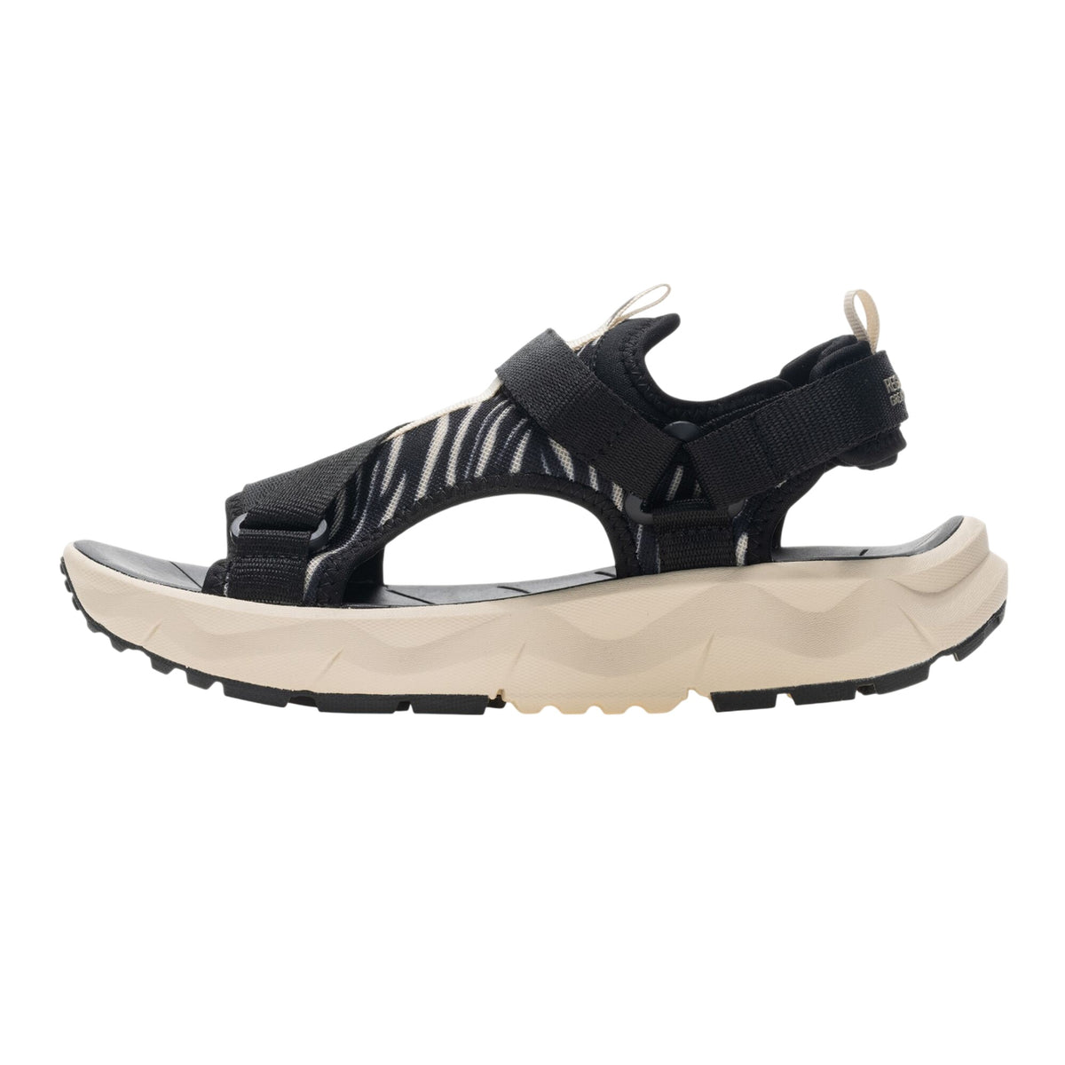 Black-White - Side - Regatta Womens-Ladies Lito Zebra Print Sandals