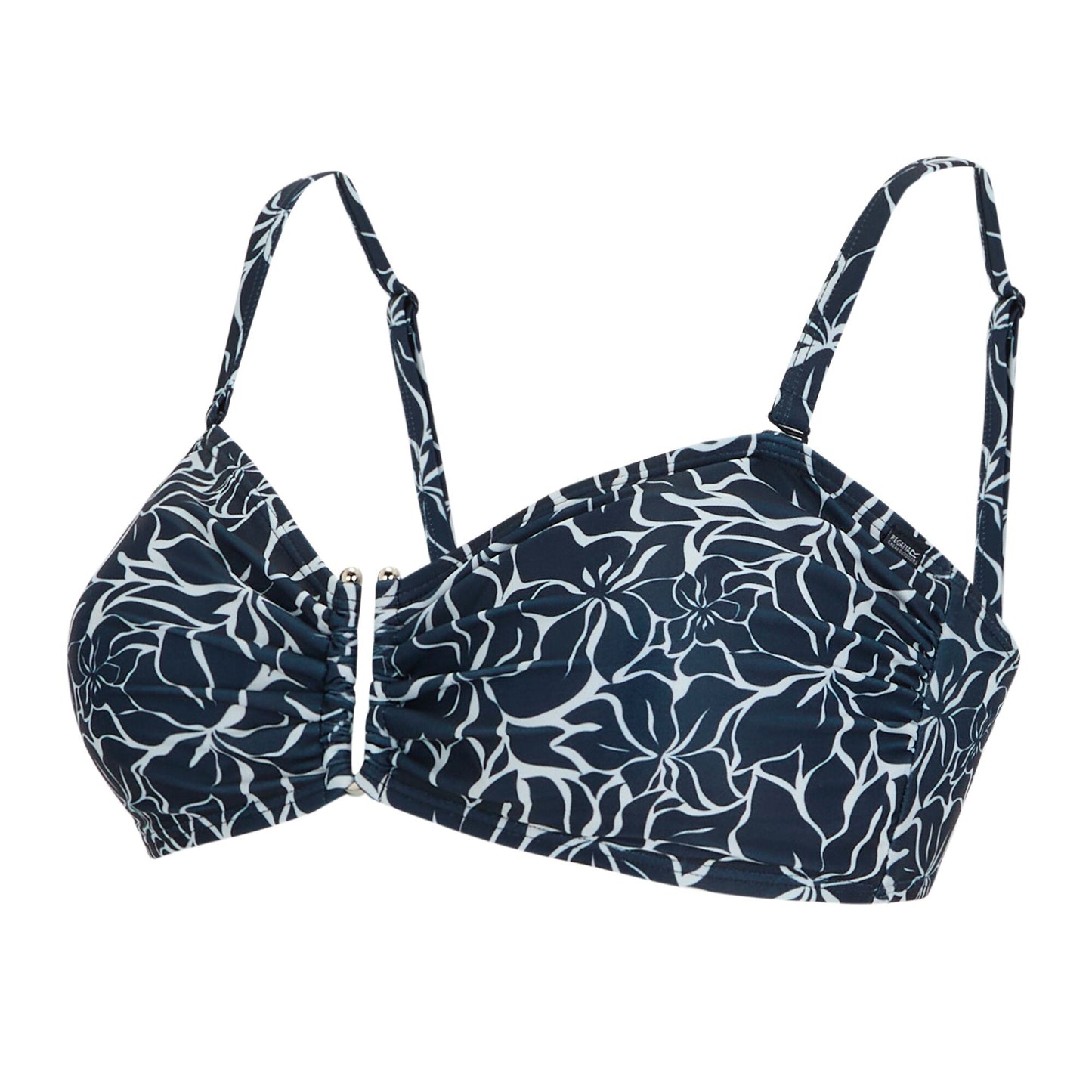 Navy - Side - Regatta Womens-Ladies Aceana III Floral Paradise Bikini Top