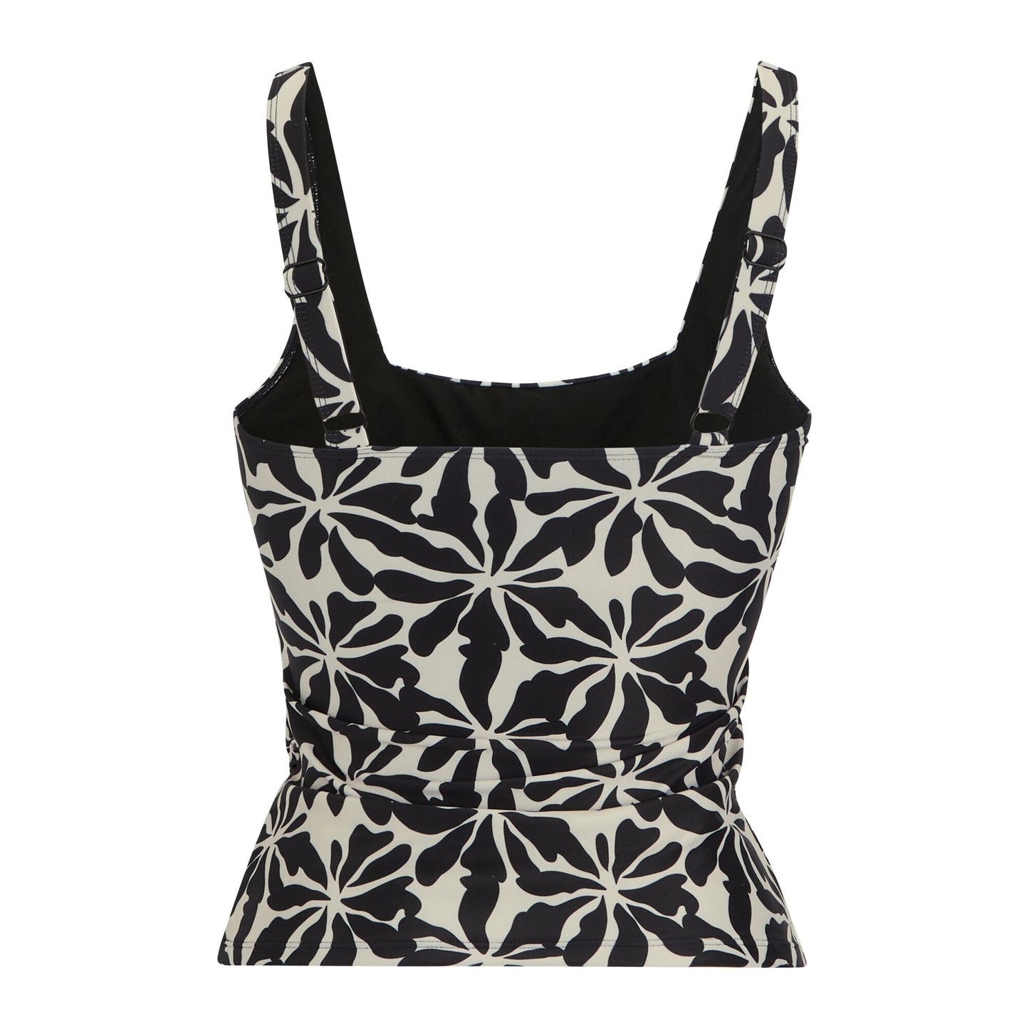 Black-White - Back - Regatta Womens-Ladies Loria Abstract Floral Tankini Top