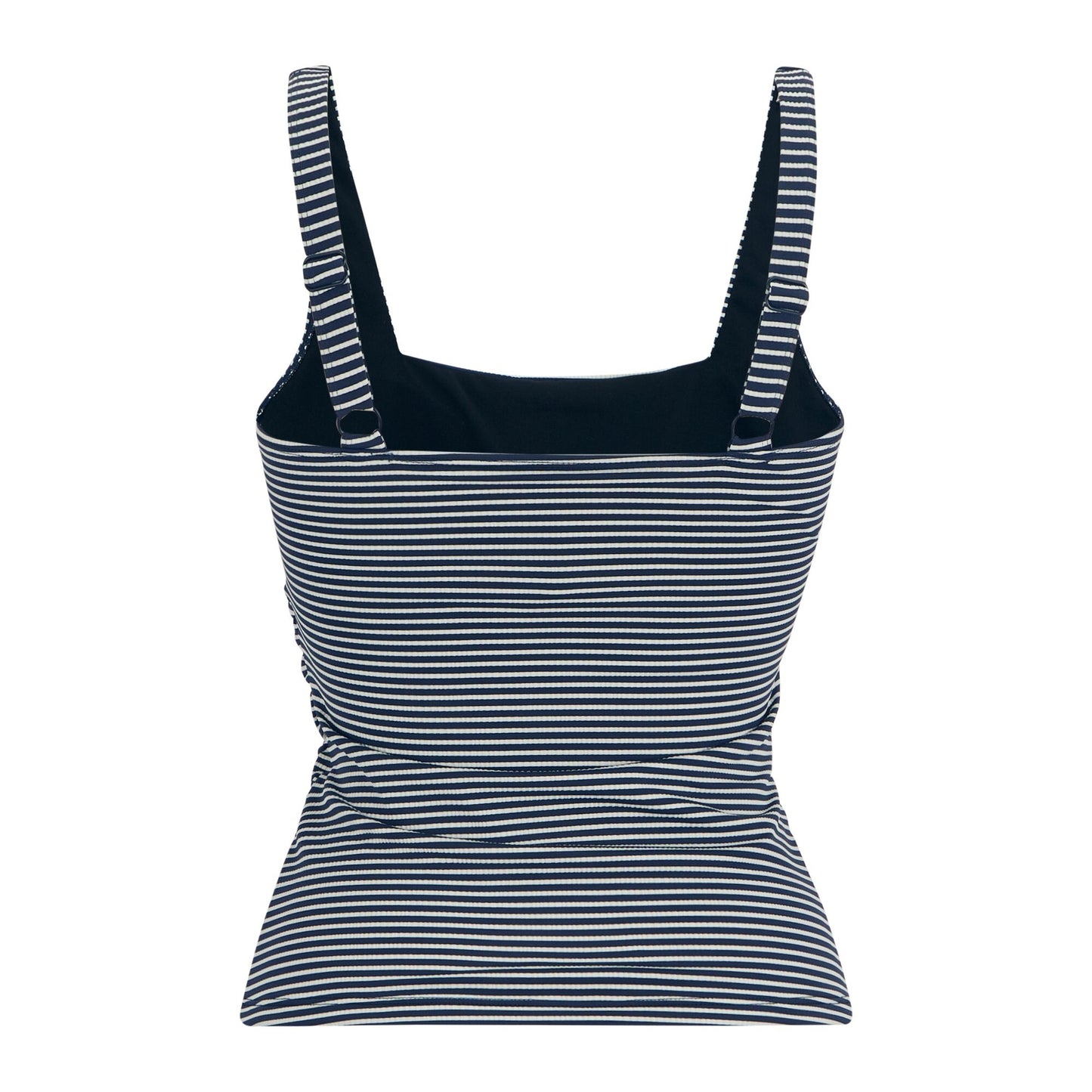 Navy-White - Back - Regatta Womens-Ladies Loria Stripe Seersucker Tankini Top