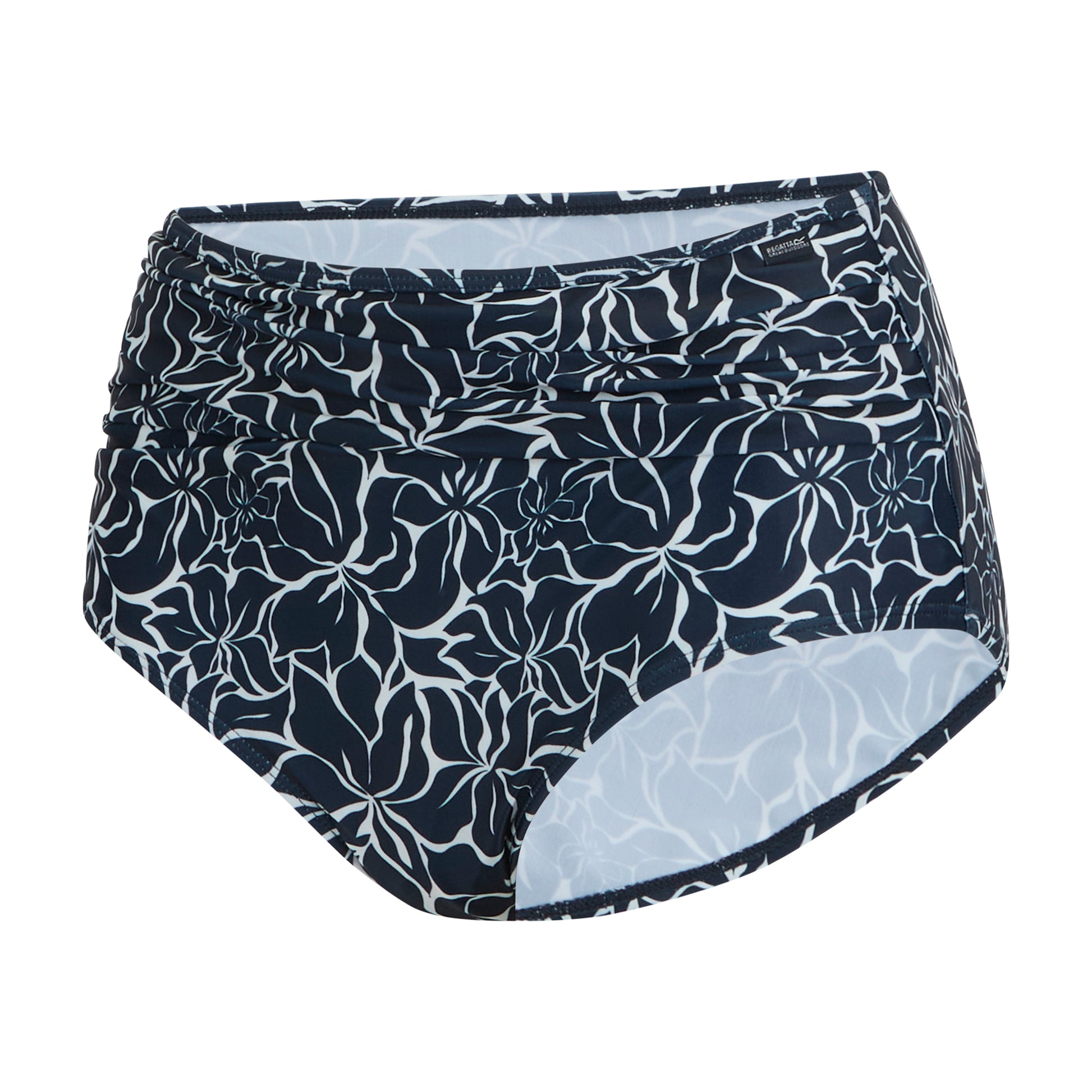 Navy - Side - Regatta Womens-Ladies Loria Floral Paradise Bikini Bottoms
