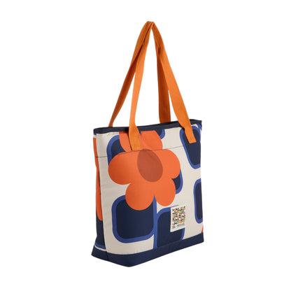 Orange - Side - Regatta Orla Kiely 16L Giant Square Flower Cooler Tote Bag