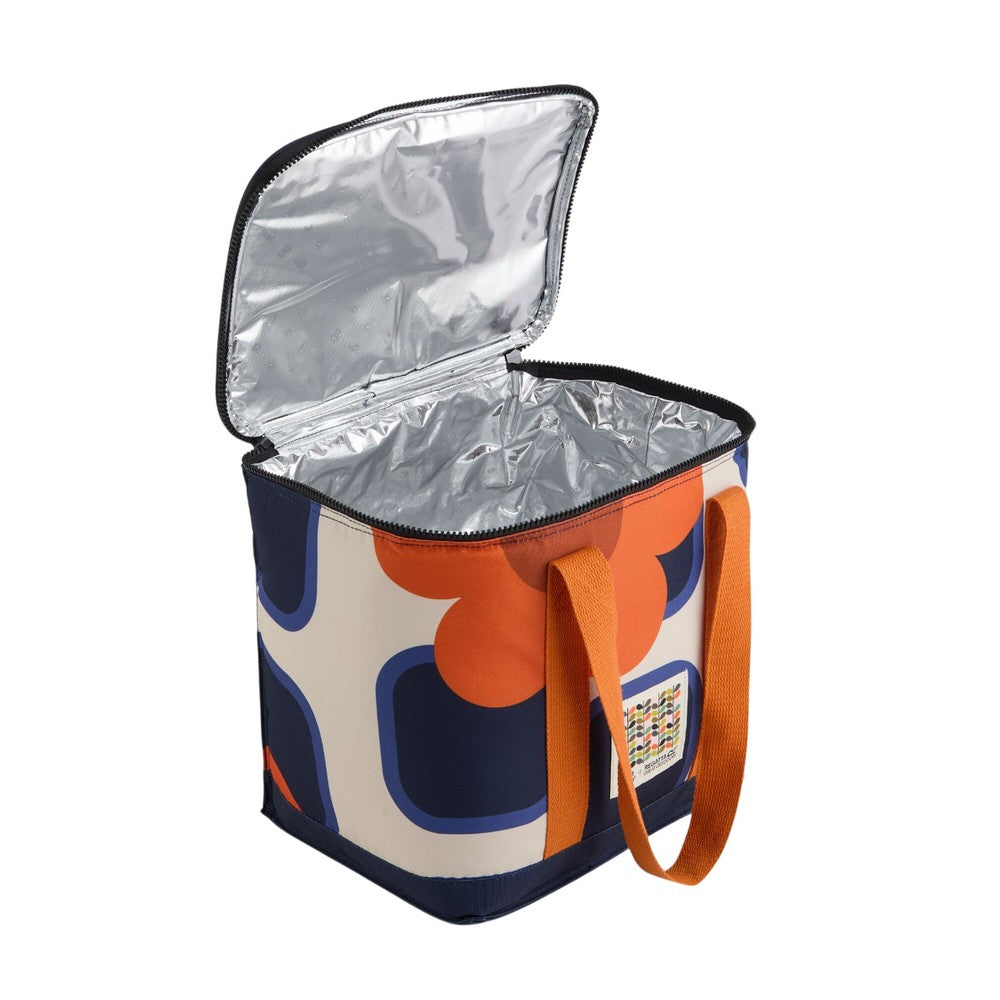 Orange - Lifestyle - Regatta Orla Kiely 12L Giant Square Flower Cooler Tote Bag