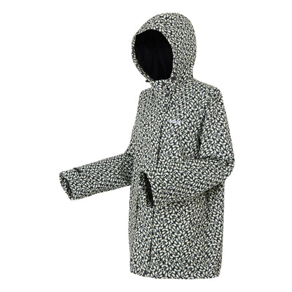 Black-White - Side - Regatta Womens-Ladies Orla Kiely Swing III Waterproof Jacket