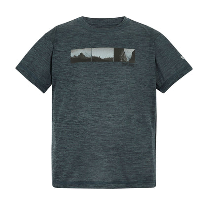 Dark Storm Marl - Front - Regatta Childrens-Kids Alvarado Back Print T-Shirt