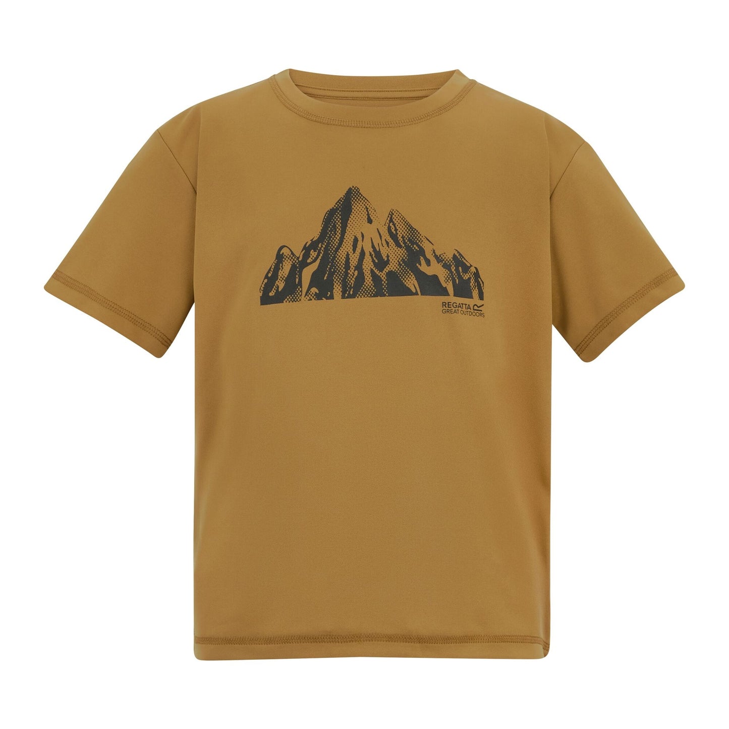 Wood Brown - Front - Regatta Childrens-Kids Alvarado Back Print T-Shirt
