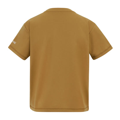 Wood Brown - Back - Regatta Childrens-Kids Alvarado Back Print T-Shirt