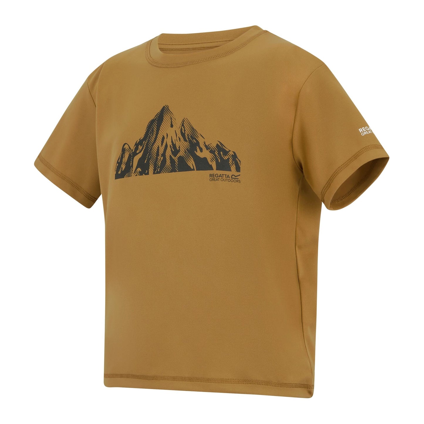 Wood Brown - Side - Regatta Childrens-Kids Alvarado Back Print T-Shirt