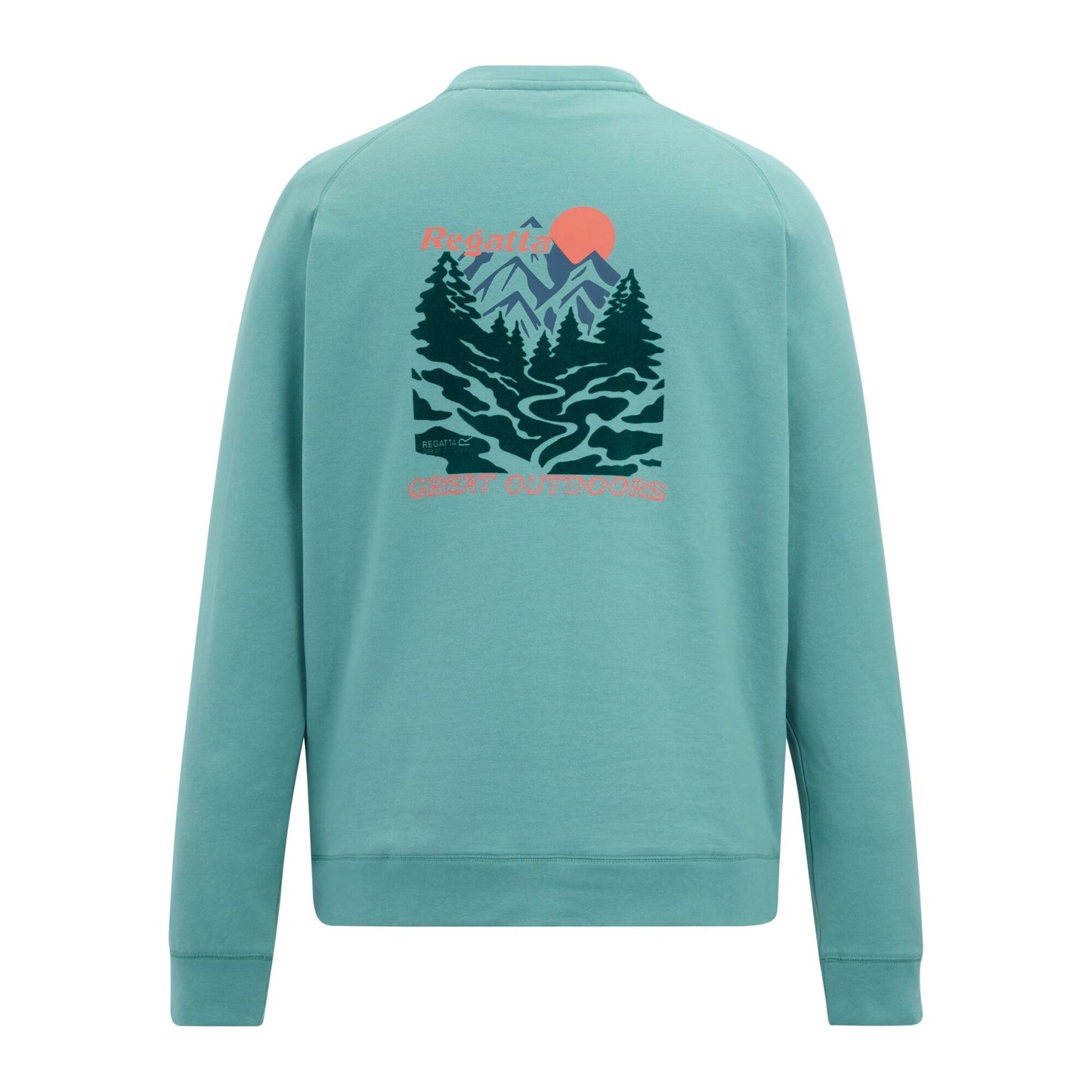 Arctic Green - Back - Regatta Mens Nithsdale Back Print Sweatshirt