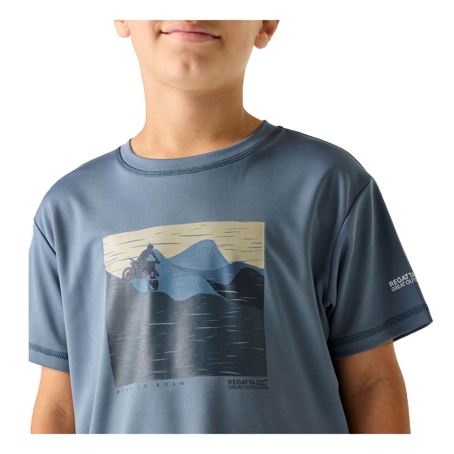 China Blue - Lifestyle - Regatta Childrens-Kids Alvarado Bike T-Shirt