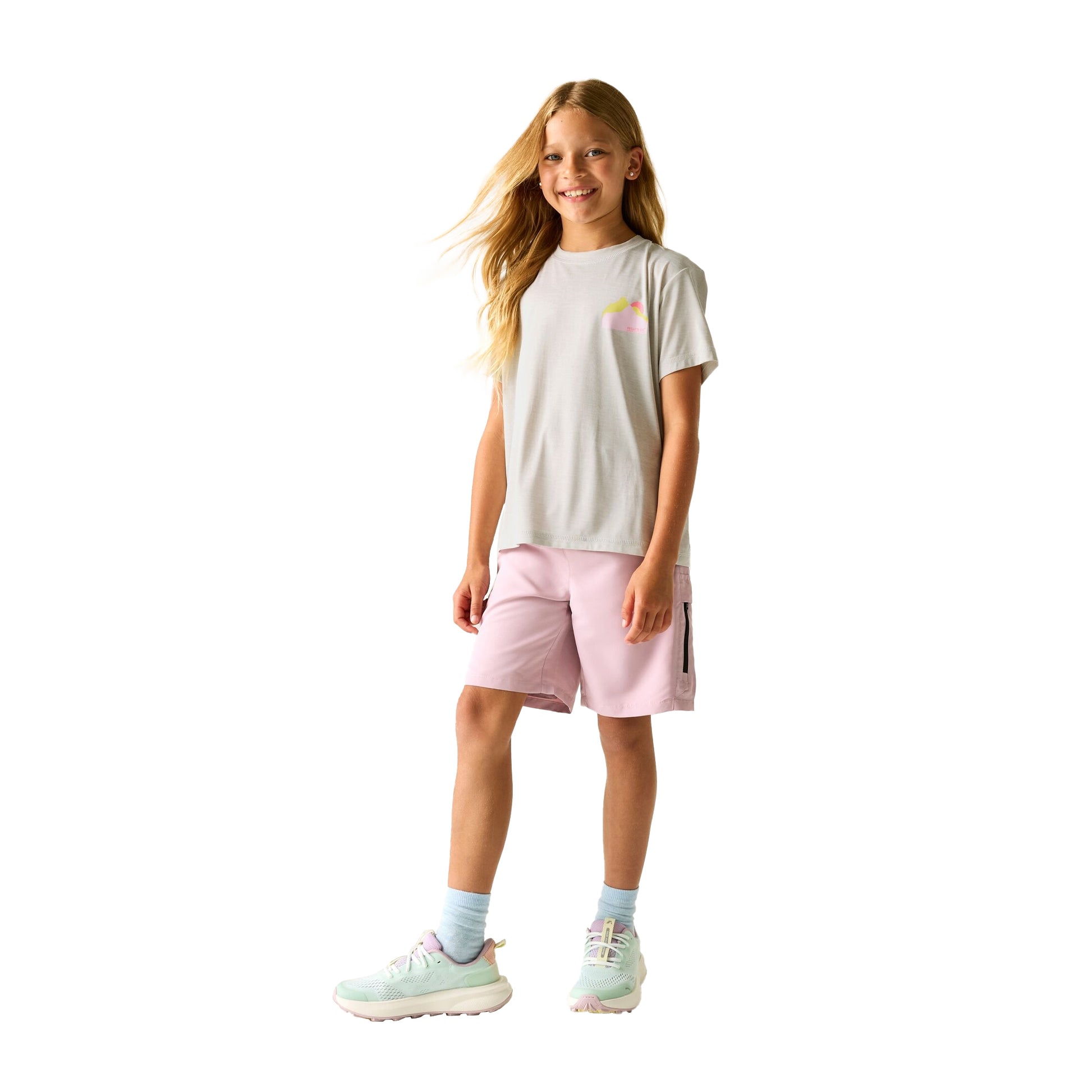 Gray Dawn Marl - Pack Shot - Regatta Childrens-Kids Aria Sunrise T-Shirt