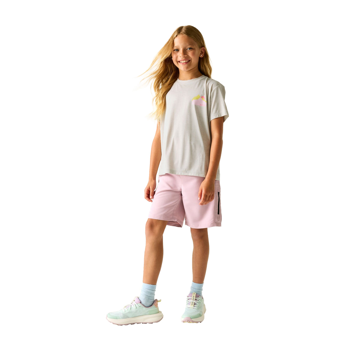 Gray Dawn Marl - Pack Shot - Regatta Childrens-Kids Aria Sunrise T-Shirt