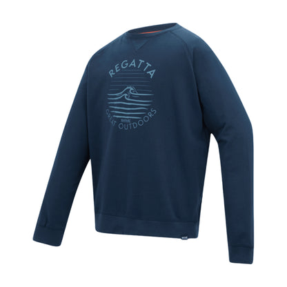 Navy - Side - Regatta Mens Nithsdale Wave Sweatshirt