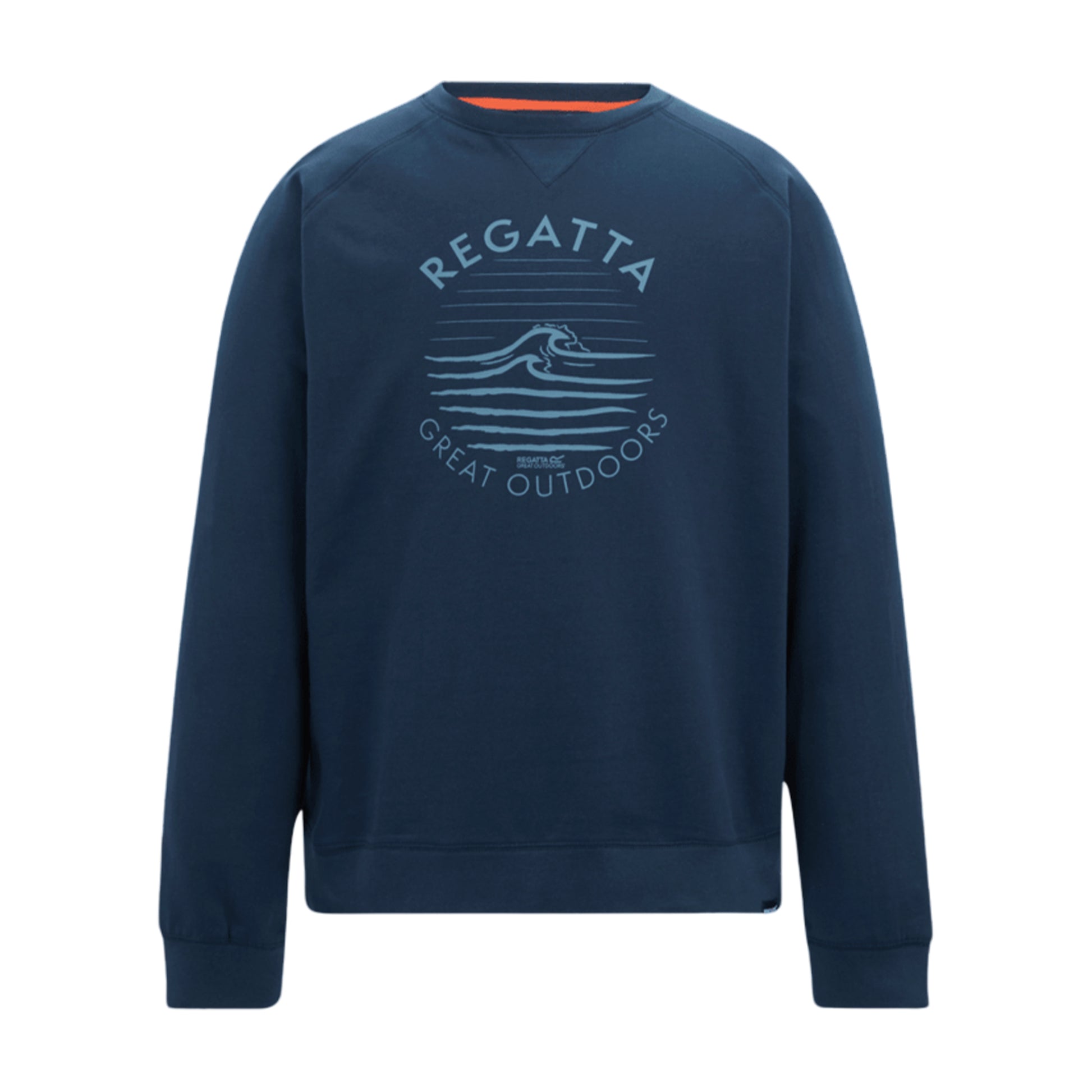 Navy - Front - Regatta Mens Nithsdale Wave Sweatshirt