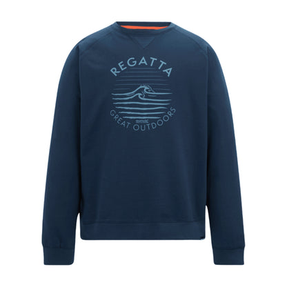 Navy - Front - Regatta Mens Nithsdale Wave Sweatshirt