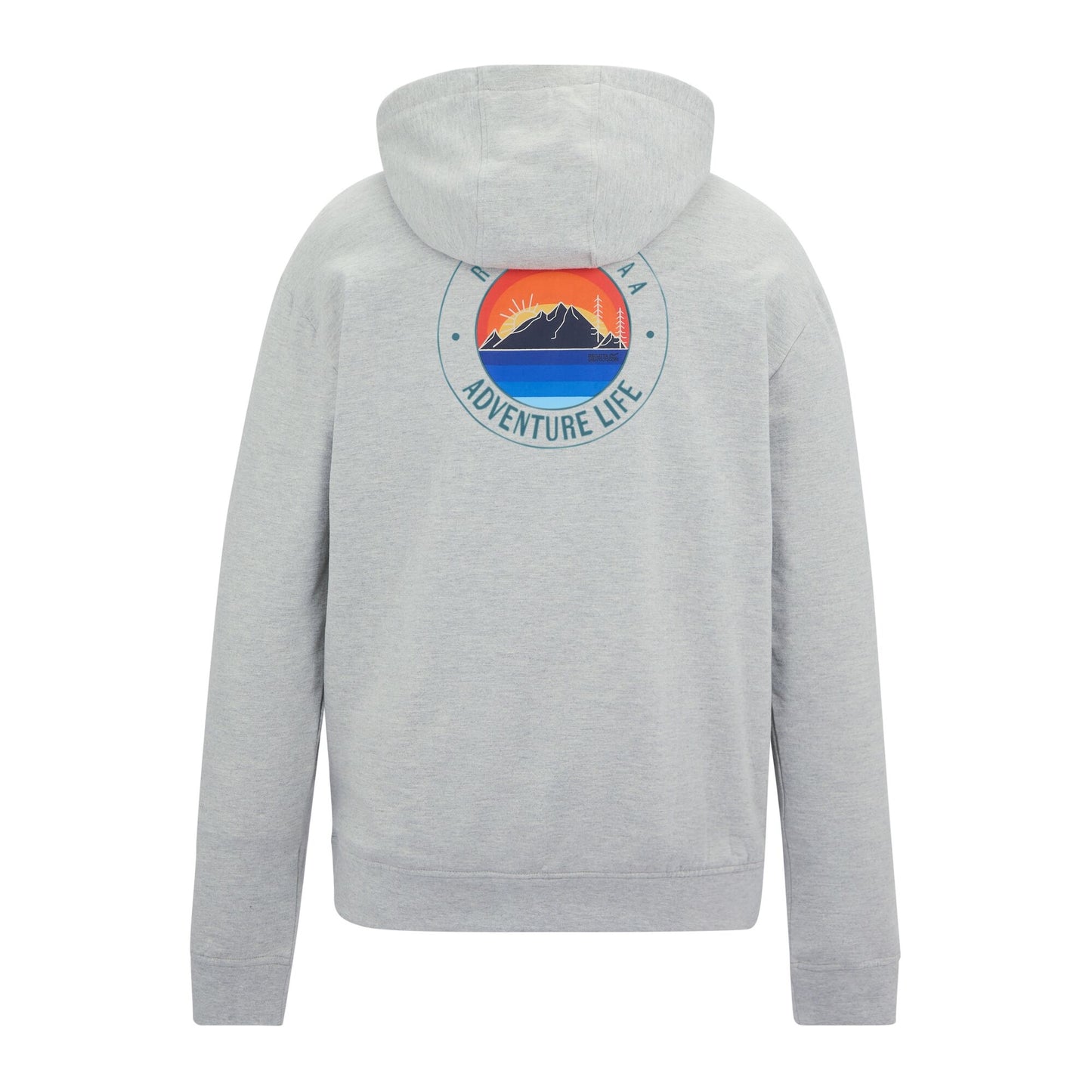 Grey Marl-Mediterranea - Back - Regatta Mens Cline Back Print Hoodie