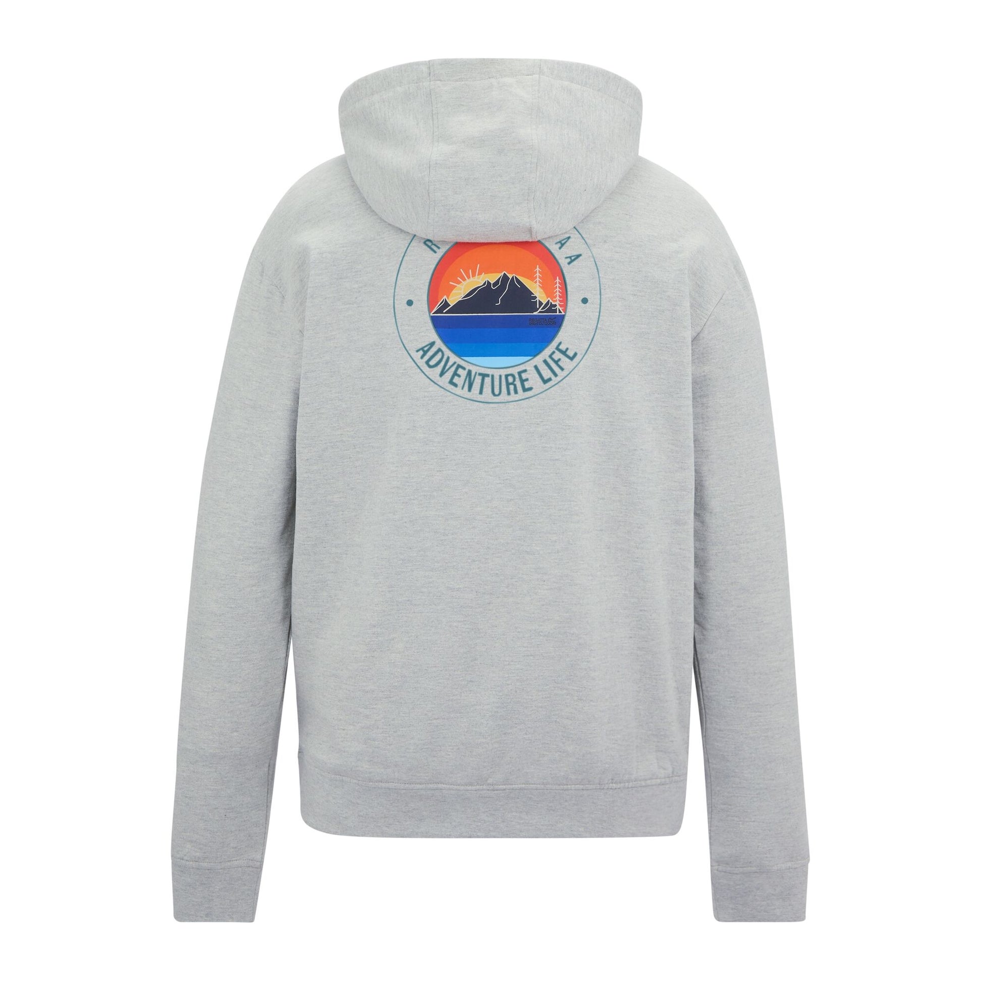 Grey Marl-Mediterranea - Back - Regatta Mens Cline Back Print Hoodie