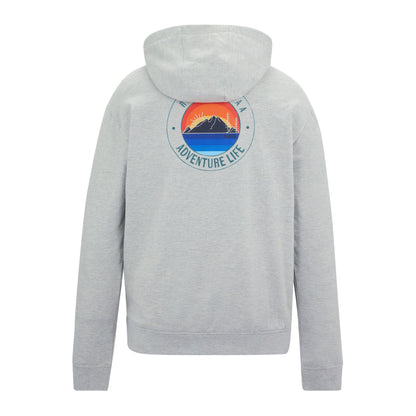 Grey Marl-Mediterranea - Back - Regatta Mens Cline Back Print Hoodie