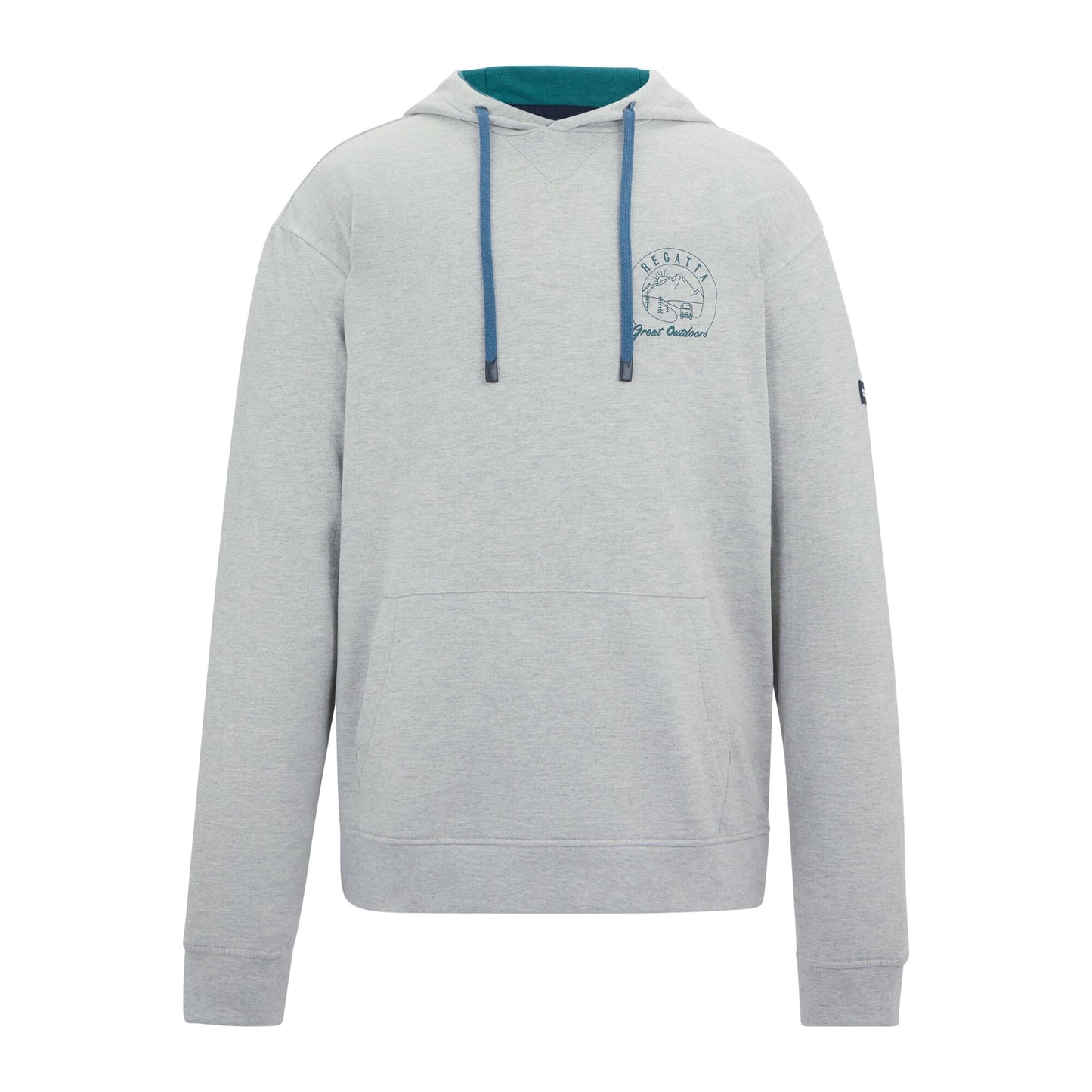 Grey Marl-Mediterranea - Front - Regatta Mens Cline Back Print Hoodie