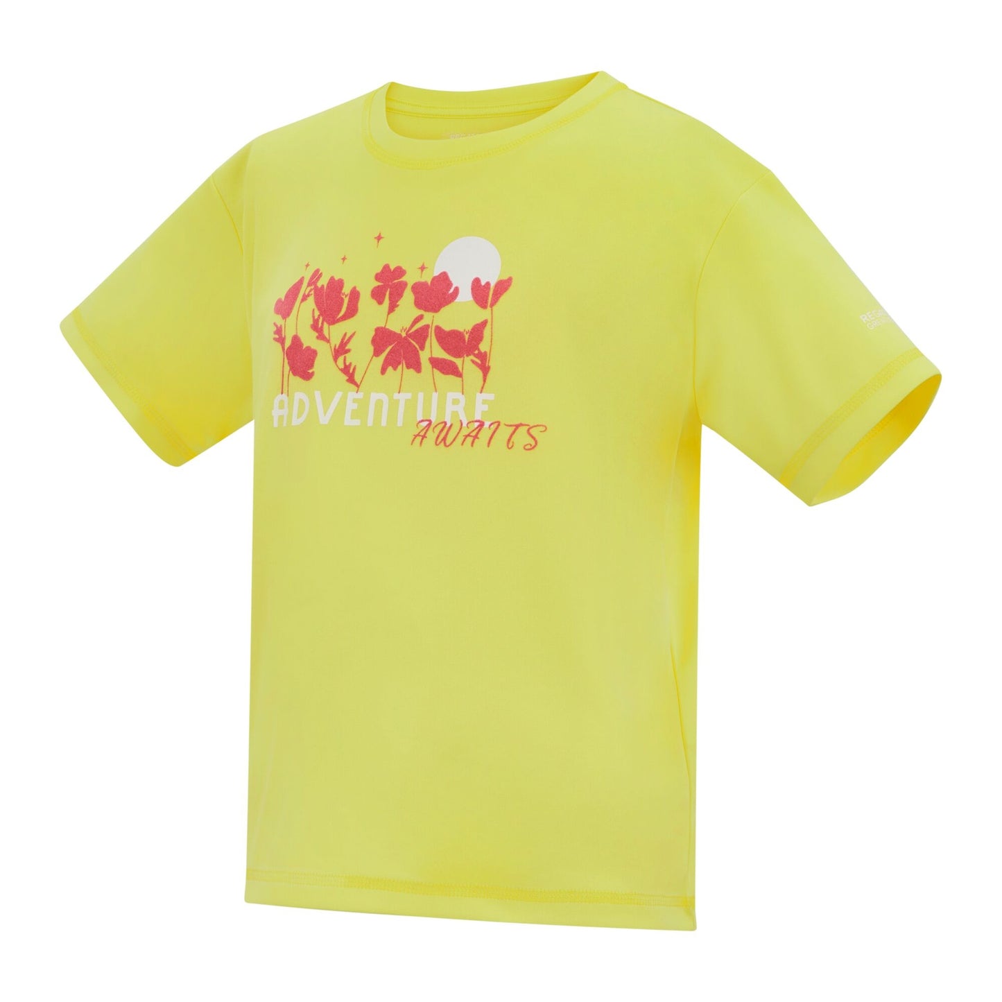 Canary Yellow - Side - Regatta Childrens-Kids Aria Flowers T-Shirt