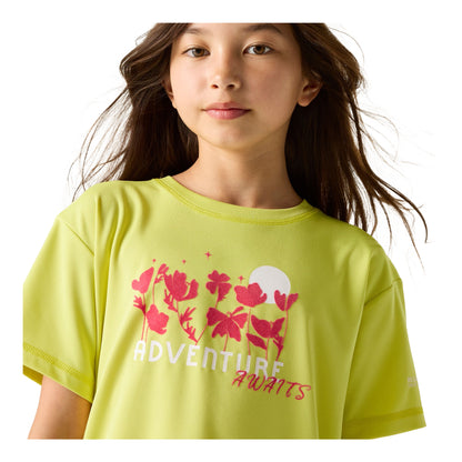Canary Yellow - Lifestyle - Regatta Childrens-Kids Aria Flowers T-Shirt