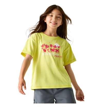 Canary Yellow - Pack Shot - Regatta Childrens-Kids Aria Flowers T-Shirt