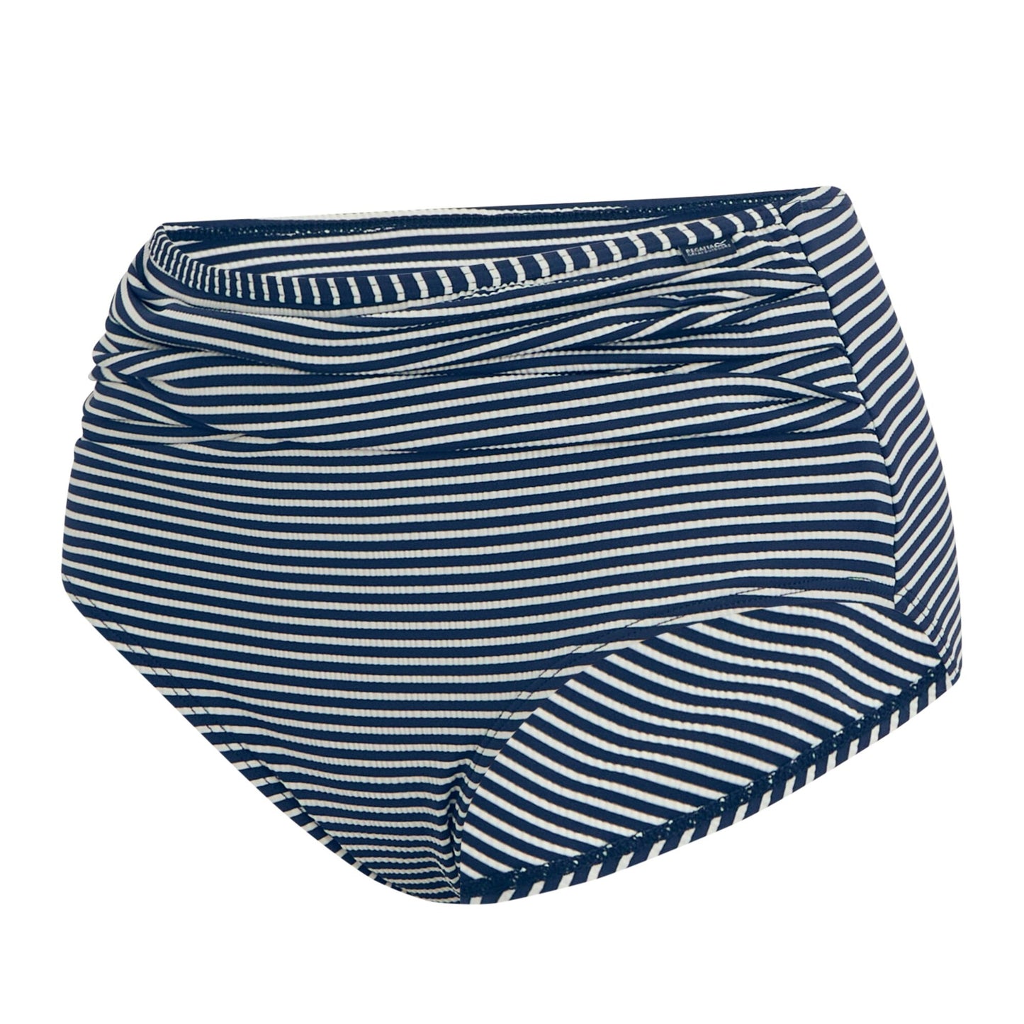 Navy-White - Side - Regatta Womens-Ladies Loria Stripe Seersucker Bikini Bottoms