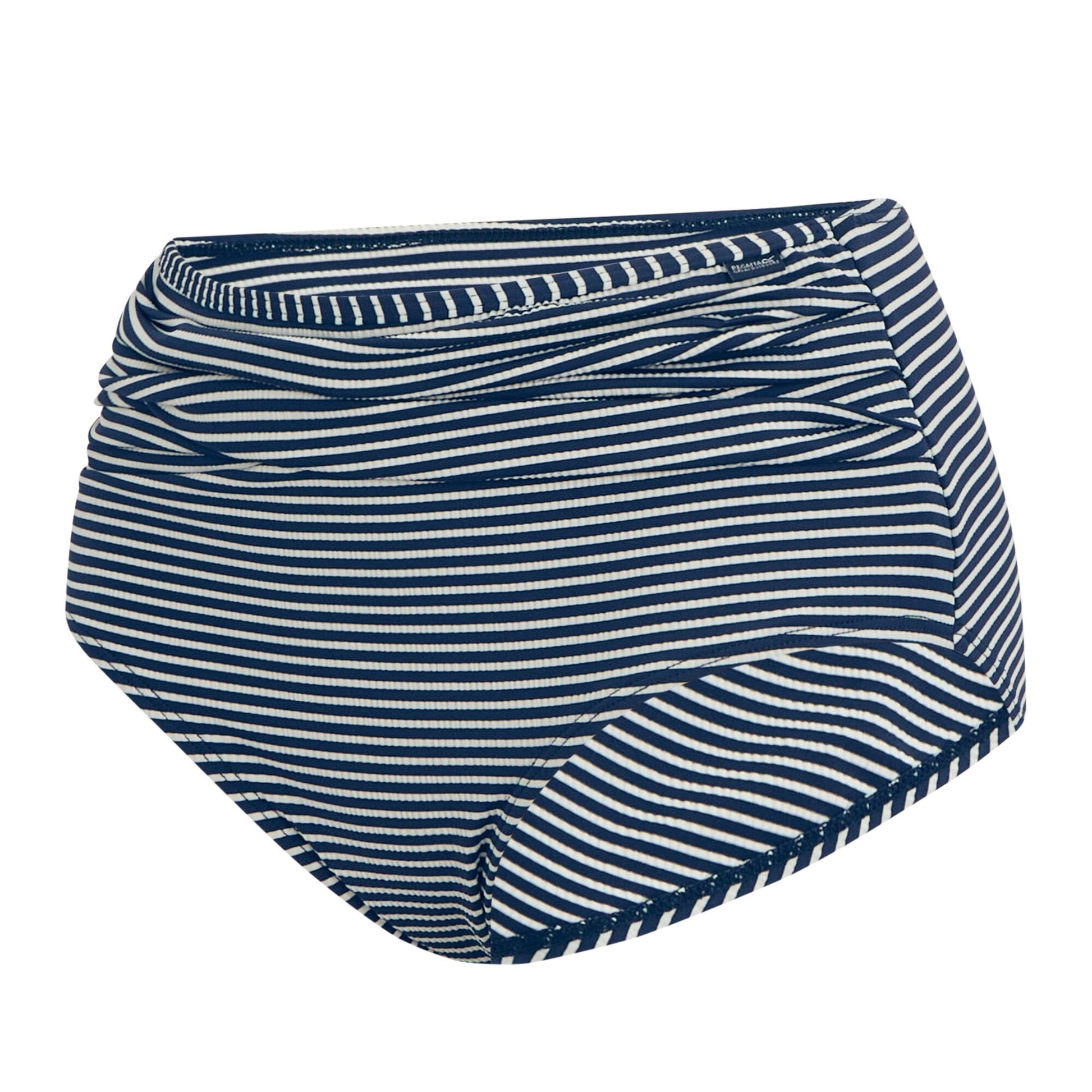 Navy-White - Side - Regatta Womens-Ladies Loria Stripe Seersucker Bikini Bottoms