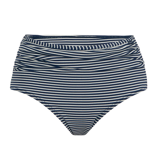Navy-White - Front - Regatta Womens-Ladies Loria Stripe Seersucker Bikini Bottoms